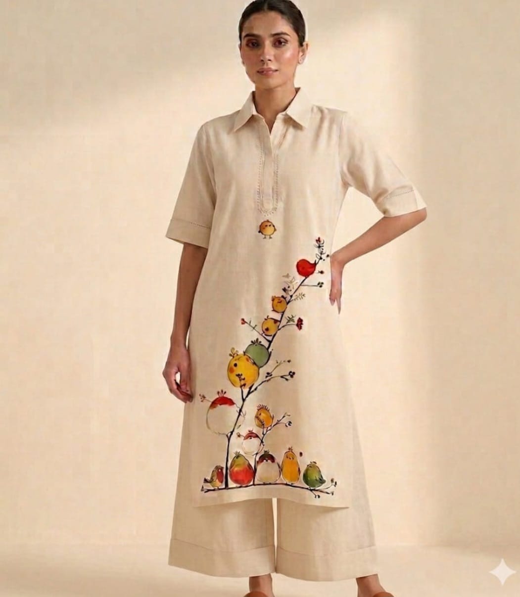 PURE COTTON DIGITAL PPRINTEDHAND KURTHIS LONG DRESS