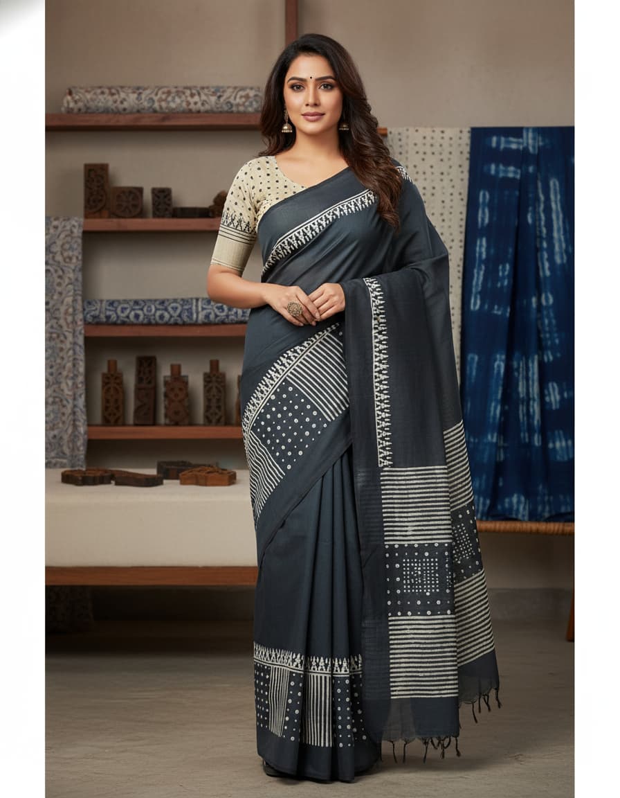South cotton saree with double silk blouse rate Rs 800