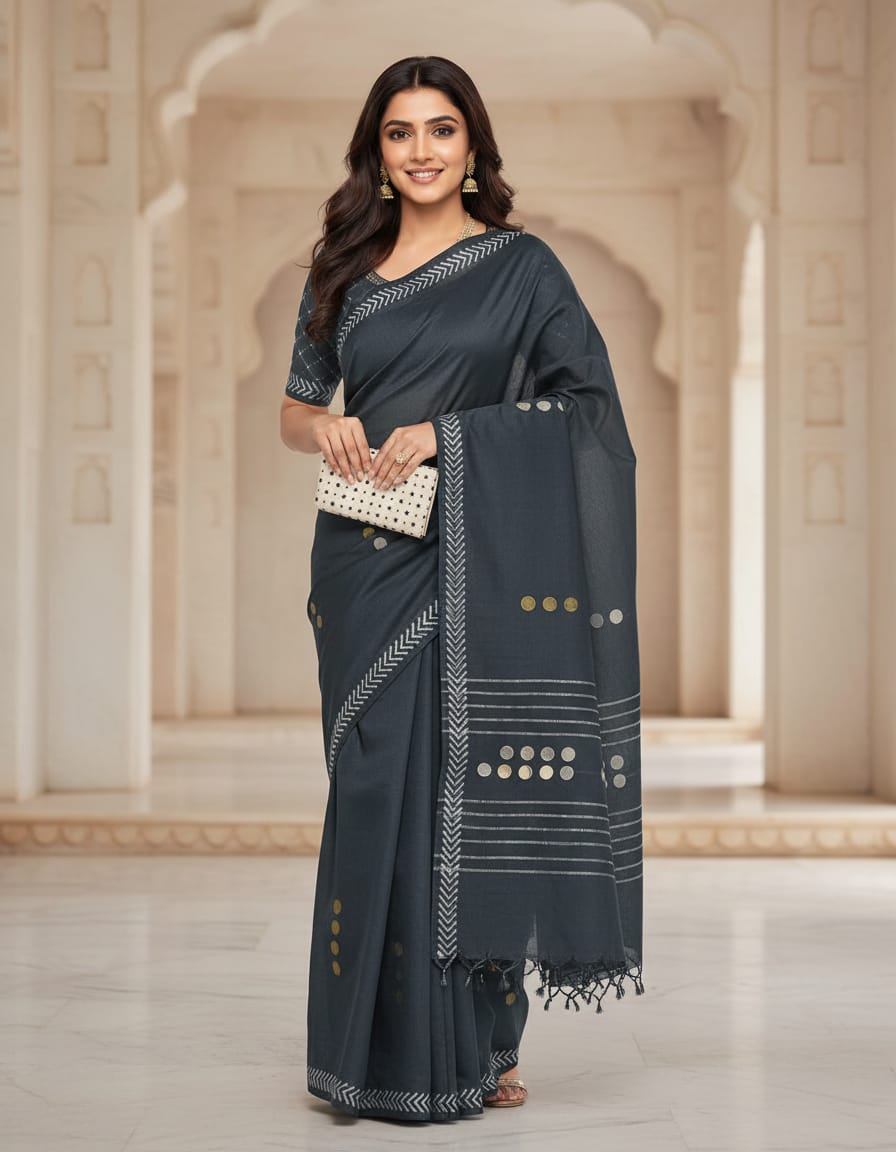 South cotton saree with double silk blouse rate Rs 800