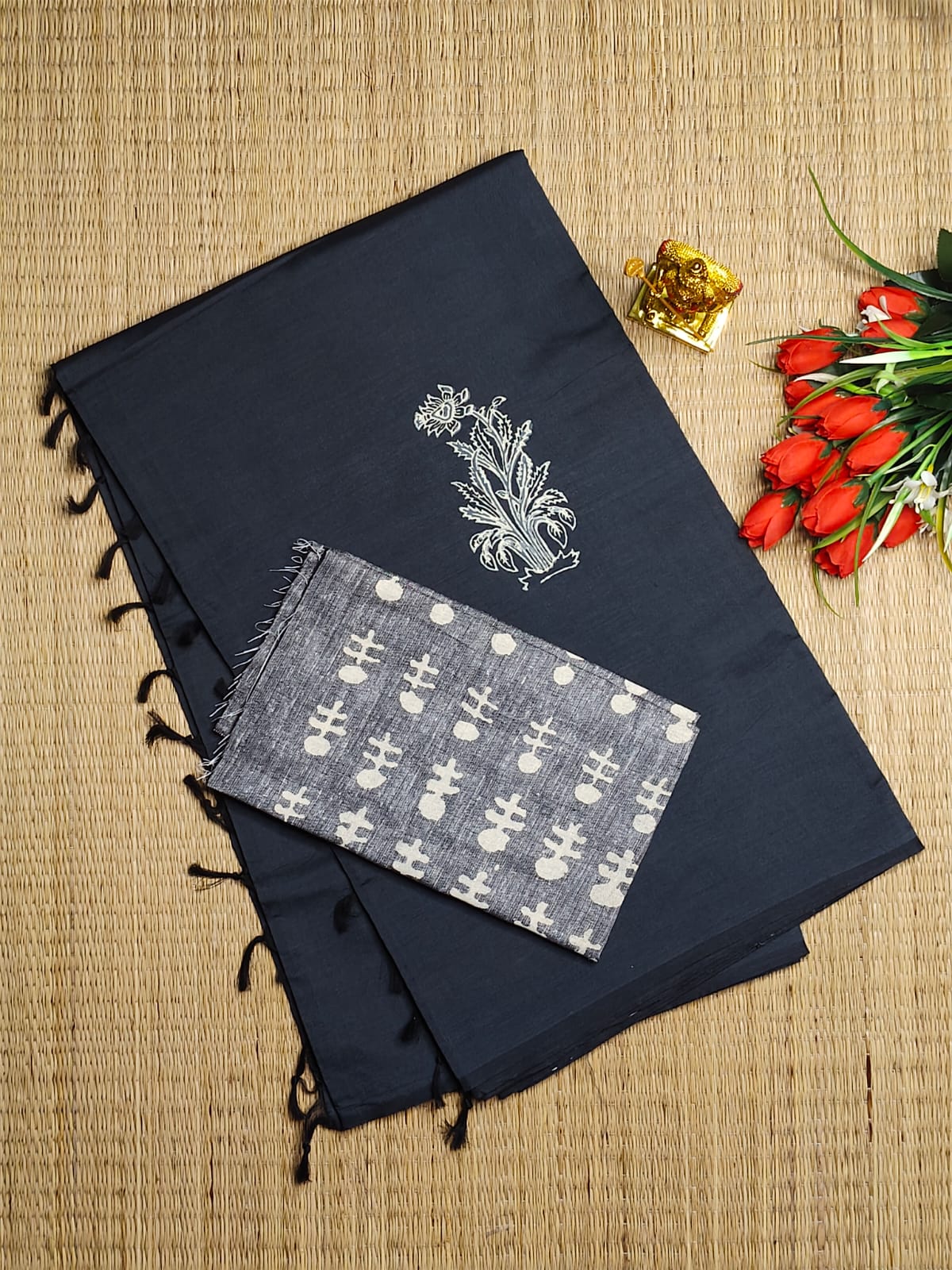 South cotton saree with double silk blouse rate Rs 800