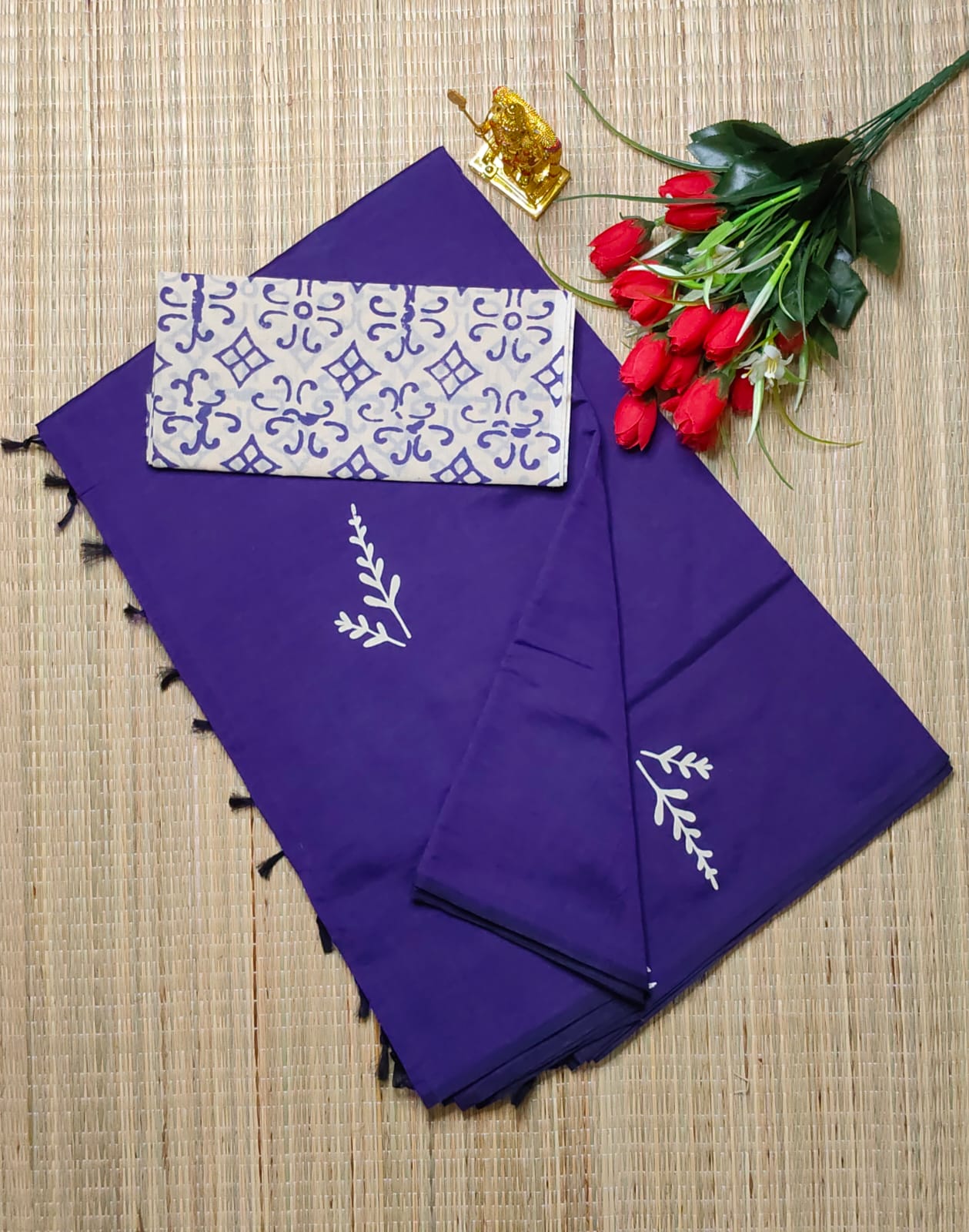 South cotton saree with double silk blouse rate Rs 800