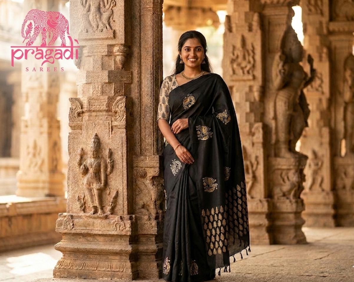 South Cotton Block Printed Saree