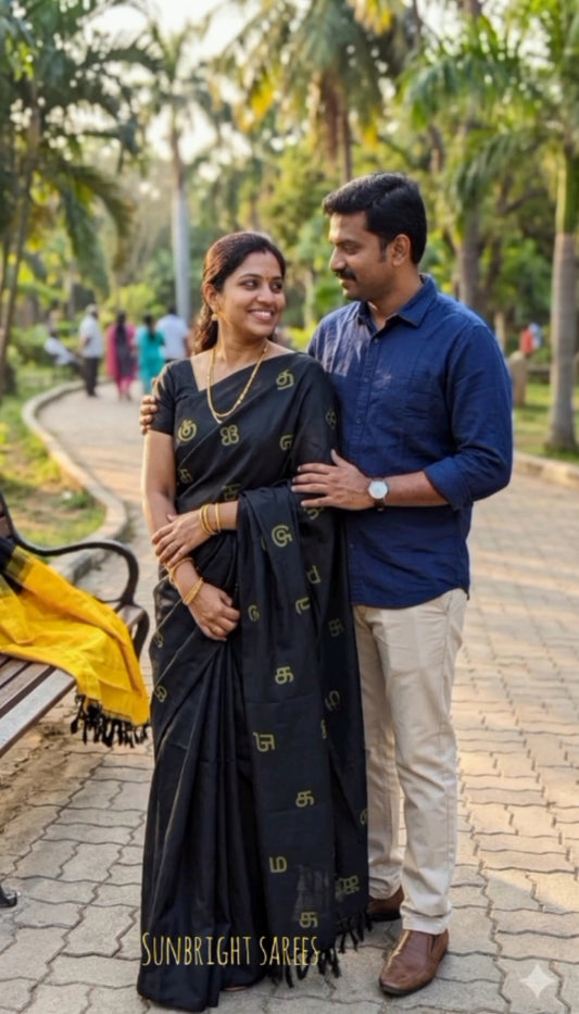 south cotton saree with  double silk blouse  with lovely malayam letters