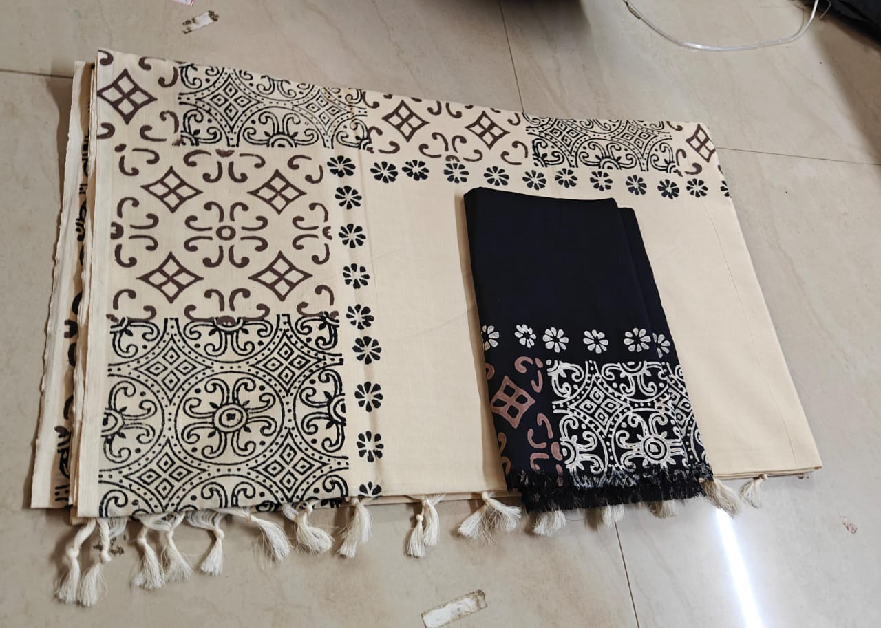 South cotton saree with double silk blouse rate Rs 800