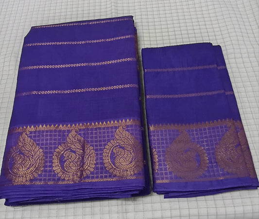 mulmul soft cotton block printed saree with blouse