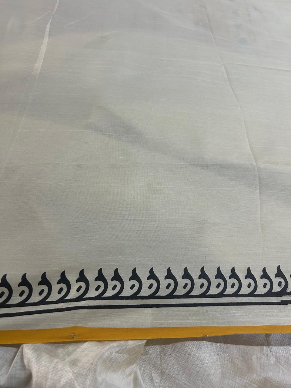 Soft And Silky South Cotton Sarees - Hand Block Printed