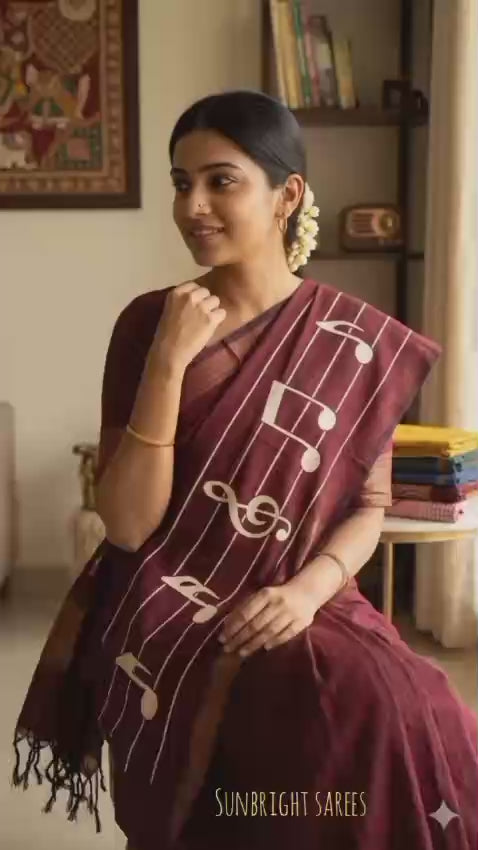 SOUTH COTTON SAREES WITH BLOUSE